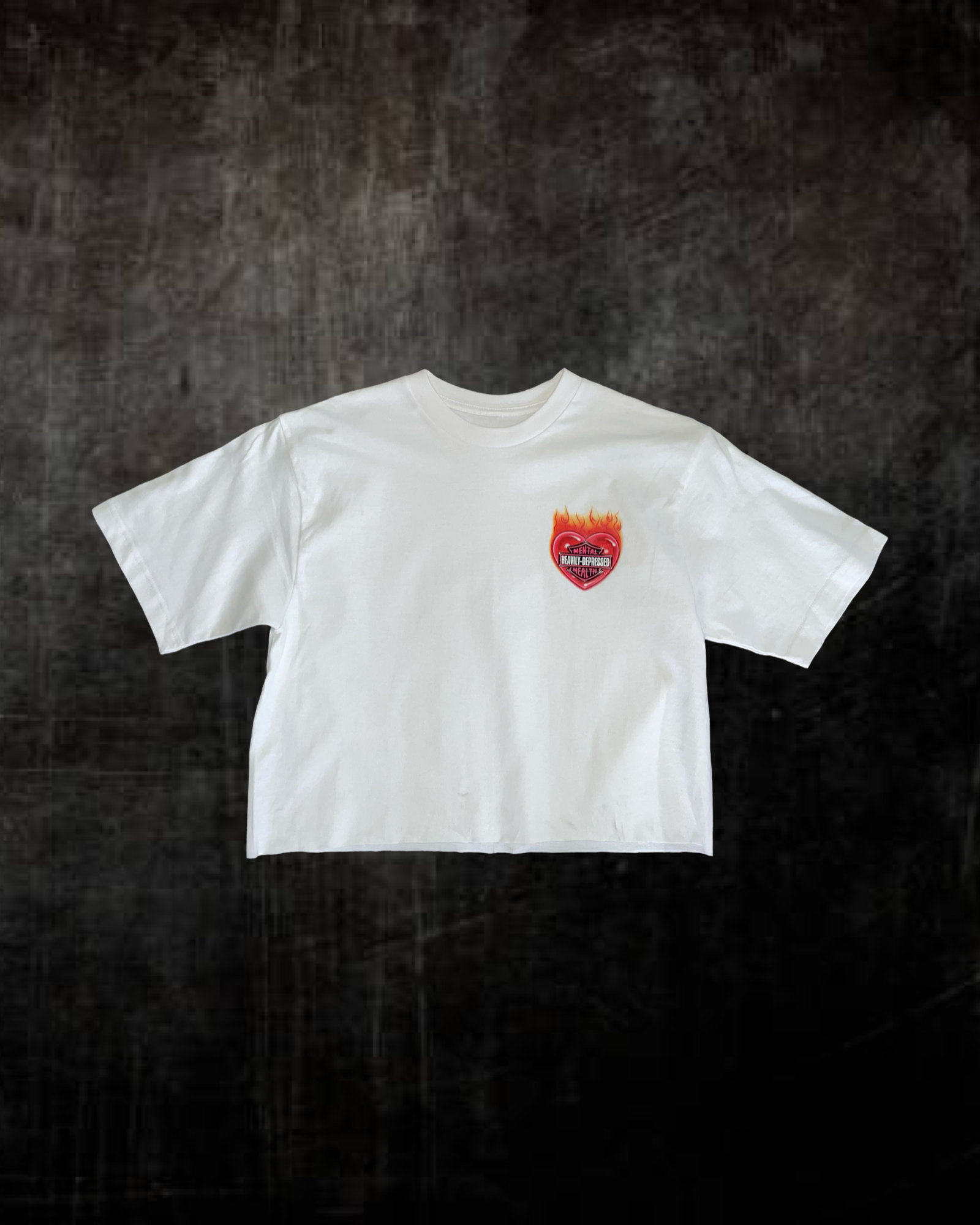 "Heart On Fire" HDMH Cropped Tee by Were Idiots