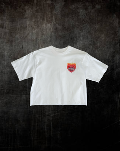 "Heart On Fire" HDMH Cropped Tee by Were Idiots